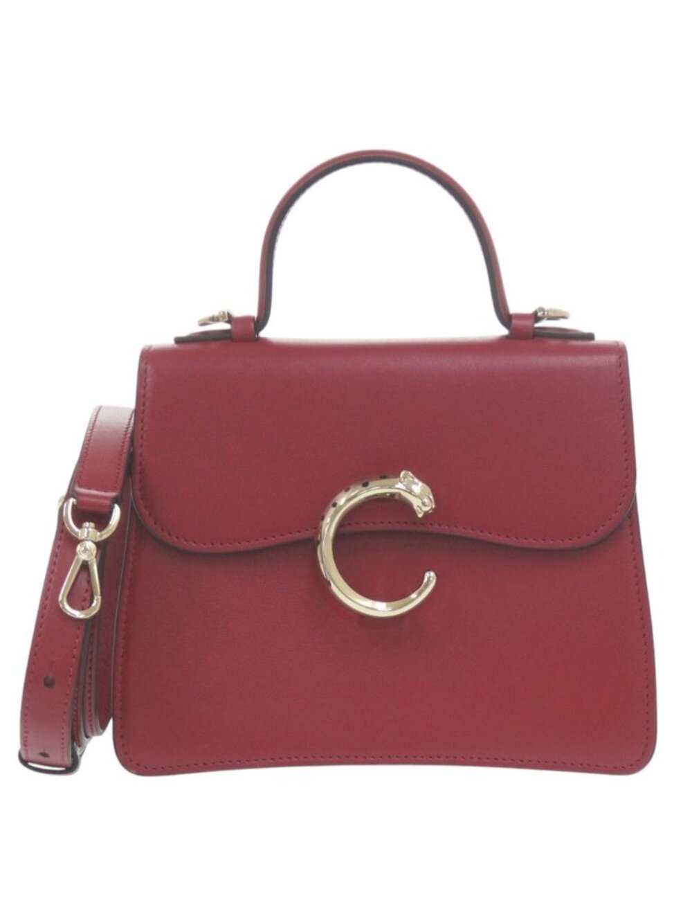 Cartier Mini Bag Panthere C Leather Red